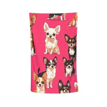 Imagem de MIEPOS Toalha de praia fofa para cães, 81 x 132 cm, toalhas de banho para filhotes de cachorro de secagem rápida, microfibra leve para viagens, piscina, ioga, praia, atividades ao ar livre, acessórios