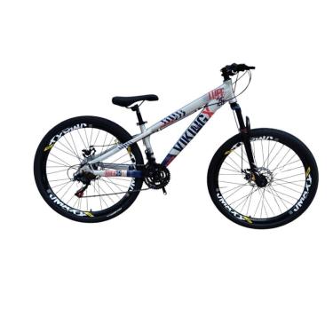 Imagem de Bicicleta 26 VikingX T25 24v Freeride Freio Disco Mecânico Suspensão Pneu Balão Flame-Unissex