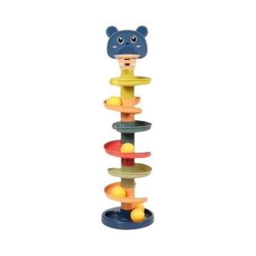 Imagem de Brinquedo Educativo Montessori Para Bebês, Torre De Pista De Bolas Rol