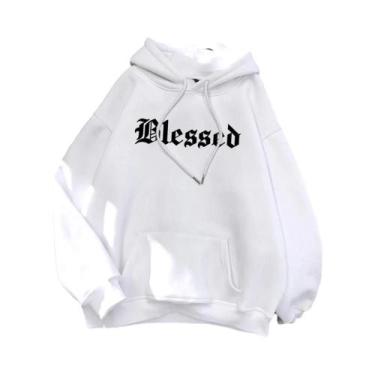 Imagem de Moletom Feminino Estilo Street Hip Hop Confortável E Solto Para Outono