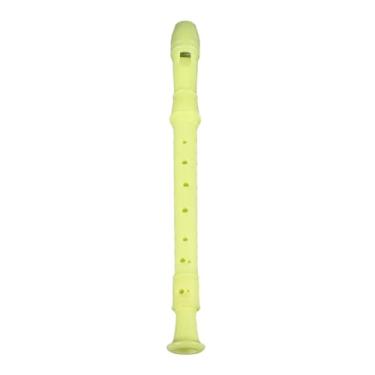 Imagem de KIMISS Gravador de 8 Furos - Gravador de Flauta Descendente Portátil Leve para, Ideal para Iniciantes e Estudantes de Música, Clarinete de Material ABS (Amarelo)