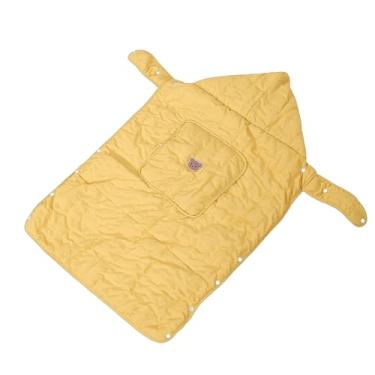 Imagem de Aqur2020 Capa para Porta-bebês, Manta Conversível Com Bolsos Multiuso e Interior de lã de Pelúcia Com Mistura de Poliéster para Assento de Carro (Amarelo com Padrão de Urso)