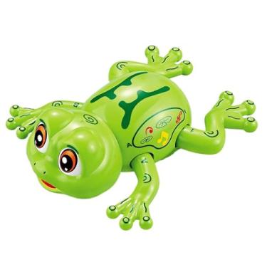Imagem de Sapo rastejante, brinquedo rastejante elétrico - Brinquedo rastejante de sapo animal com música e luz | Brinquedo eletrônico de rastreamento com prevenção de obstáculos, brinquedos de desenvolvimento