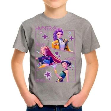 Imagem de Camiseta Camisa Juvenil Infantil Menina Menino Huntrix Guerreiras do K