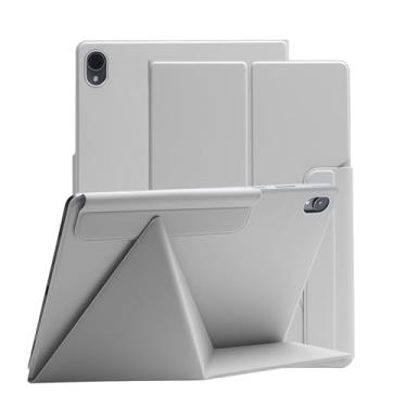 Imagem de Capa magnética para Samsung Galaxy Tab S11 (27.9 cm) 2025 - Tablet modelo SM-X730/SM-X736 com suporte para S-Pen, capa para tablet inteligente despertar/hibernar automaticamente, cinza