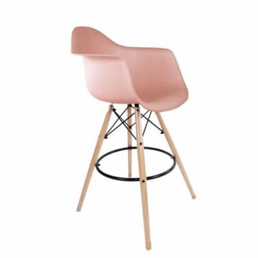 Imagem de Banqueta com Braços Eames Empório Tiffany Rosa - Seatco