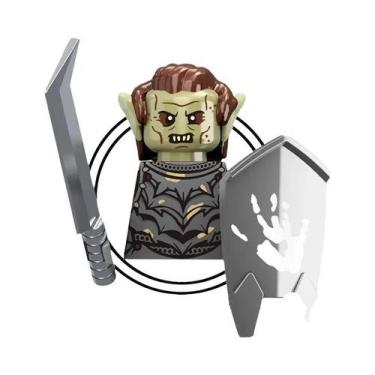 Imagem de Mini Figuras De Ação Blocos De Montar Orcs Anões Elfos Cavaleiros De R