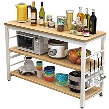 Imagem de Prateleira de exibição de cozinha ajustável com 4 prateleiras, ilha de cozinha/organizador de micro-ondas para cozinha, banheiro, despensa, galpão, preto/branco (24 × 16 × 31 cm/27,5" × 16 × 31,5 cm)