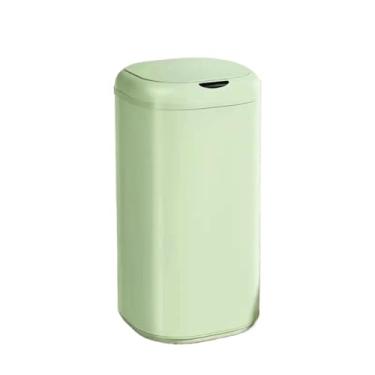 Imagem de KEG801302 Caixote do lixo com sensor inteligente lixeira doméstica sala de estar cozinha caixote do lixo interno de alto valor lixeira de cozinha (verde)