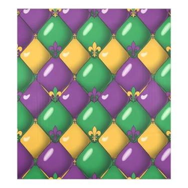 Imagem de Blueangle Mardi Gras Argyle capa de ímã para lava-louças, decoração da capa frontal da máquina de lavar louça, adesivos de eletrodomésticos, adesivos de eletrodomésticos, 58 cm C x 66 cm adesivo