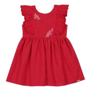 Imagem de Vestido Bebê Menina Luxo Bordado Festa Paraiso Verão 15494-Feminino