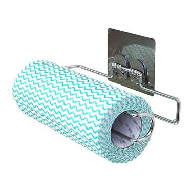 Imagem de 3FLQOOPP Suporte de toalha de papel, suporte de toalha de papel sob o armário para cozinha, suporte de rolo de toalha de papel adesivo para toalha de banheiro, suporte de toalha de papel montado na