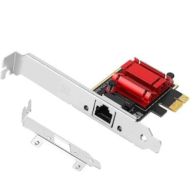 Imagem de Vogzone Placa de rede PCI-E de 2,5 Gb para Realtek8125B, porta RJ45 única de cobre de 100 MbE/1 GbE/2,5 GbE, com chip Realtek RTL8125BG, adaptador Ethernet PCI Express 2.0 X1 de 2,5 GbE compatível com