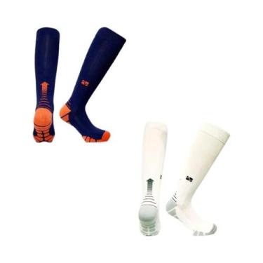 Imagem de Meias De Compressão Masculinas (2, 3 Ou 4 Pares) Para Corrida E Varize