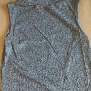 Imagem de Blusa Feminina Regata Gola Alta Malha Caneladinho - Lado Avesso, Unico