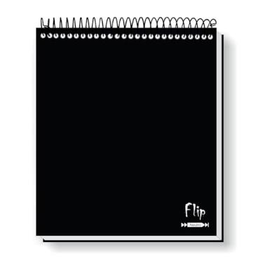 Imagem de Caderno Flip Preto Sem Pauta Capa Dura 1 matéria 80 Folhas