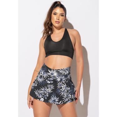 Imagem de Short Saia Tapa Bumbum Feminino Estampado Fitness Academia E Ginástica Mvb Modas-Feminino