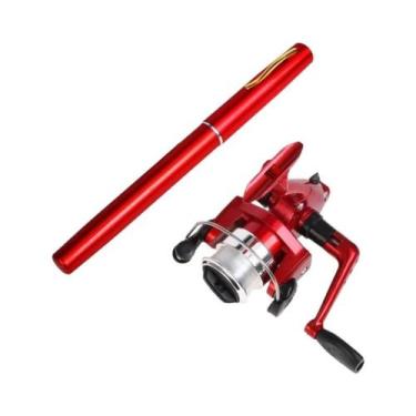 Imagem de Conjunto De Vara De Pesca Mini Telescópica Ultraleve Portátil Em Liga 