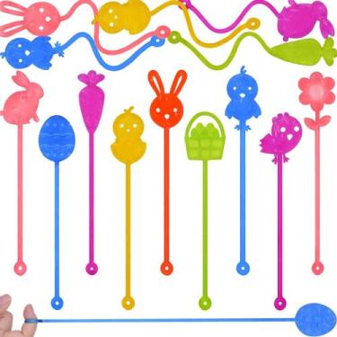 Imagem de Brinquedos adesivos para mãos Menzcci Easter, pacote 48 para crianças,