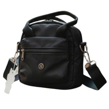 Imagem de Bolsa Transversal Compacta Feminina com Alça Regulável Estilo Casual e Urbana Para Passeio, Balada, Festival, Escola Primum (Preto)
