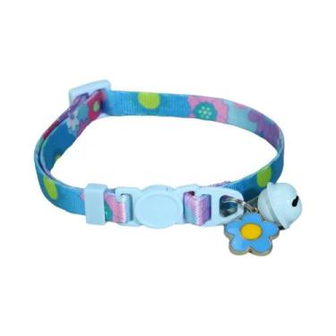 Imagem de Coleira Ajustável De Liberação Rápida Para Gatos Com Sino De Segurança