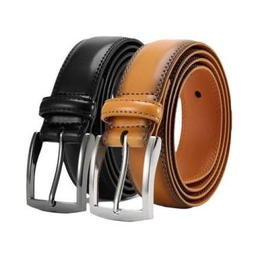 Imagem de Cinto De Couro Masculino plus Size Com Fivela De Agulha, Casual E Mode