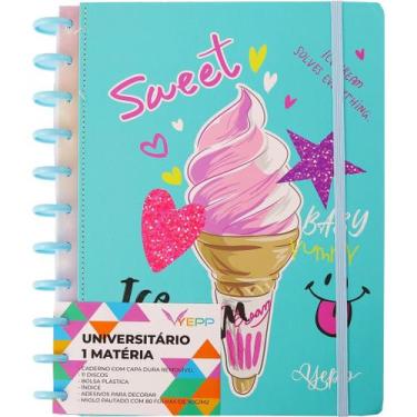 Imagem de Caderno Feminina Com Discos 80 Folhas Pautadas De Tamanho A4 27,5*20 C