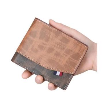Imagem de Carteira Masculina Curta De Moda 2024 Com Acabamento Fosco, Múltiplos 