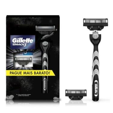 Imagem de Aparelho de Barbear Gillette Mach3 Carbono 1 Unidade + 1 Carga