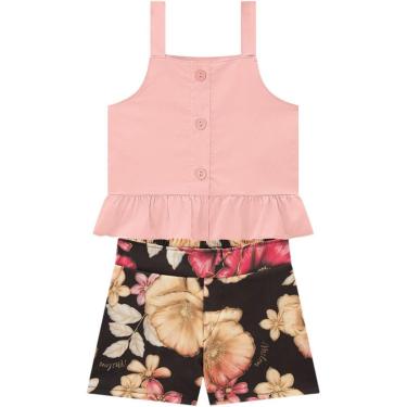 Imagem de Conjunto Infantil Feminino Blusa + Short Milon 138715.40013.8 Milon-Feminino