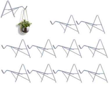 Imagem de 10 Peças Ganchos de Suportes A Para Vasos 20cm Branco  Ferro Reforçado