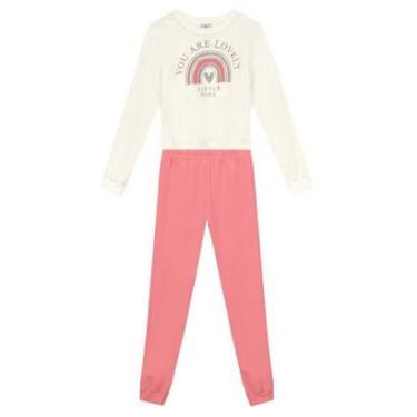 Imagem de Conjunto infantil menina de arco-íris com glitter Brandil-Feminino