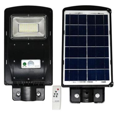 Imagem de Luminaria Solar Poste Led 50W Sensor Proximidade Controle - Economia S