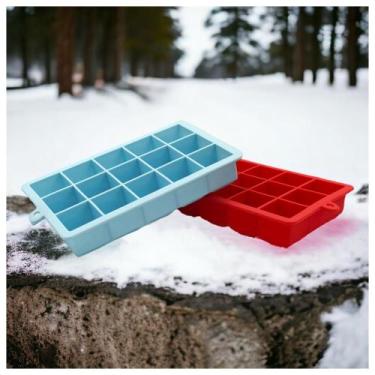 Imagem de Forma De Gelo Retangular De Silicone Com 15 Cubos - 30Ml - Unyhome
