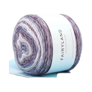 Imagem de Fio De Lã Gradiente Arco-Íris 100g Para Crochê DIY, Suéteres Quentes, 