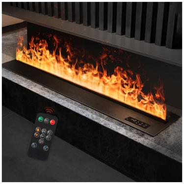 Imagem de Lareira Elétrica a Vapor Mexhom Chama Atomizada 3D Controle Remoto 80 cm Voltagem 110V-120V