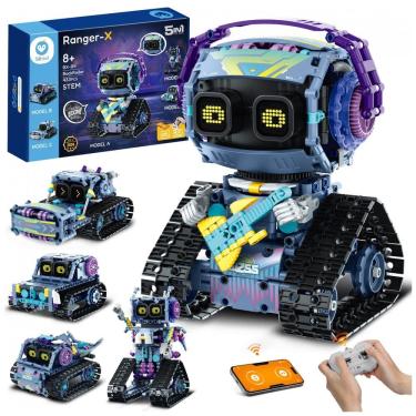 Imagem de Kit robô STEM 5 em 1 Sillbird RockRoller com 433 peças, controle remoto, app Bluetooth e codificação para crianças 8 a 12 anos ?