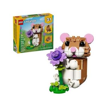 Imagem de HAMSTER ADORAVEL LEGO CRATOR 3 EM 1 COM UMA FLOR 166 PEÇAS 31376