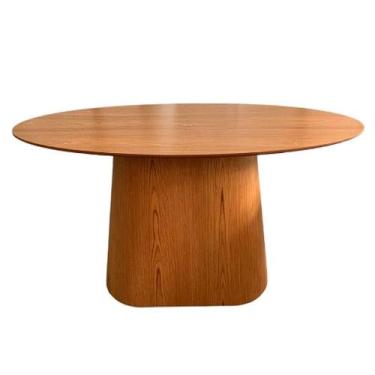 Imagem de Base Mesa De Jantar Cone Oval Laminada Tampos De 198X122cm Até 260X140