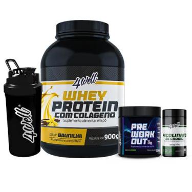 Imagem de Kit Definição Máxima Whey Protein 900g + Picolinato de Cromo + Pré-Tre