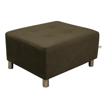 Imagem de Puff Para Sala Quadrado Decorativo Nero Marrom Escuro