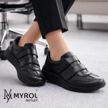Imagem de Tênis Feminino Ortopédico Anatômica Conforto - Myrol Outlet, 36, Preto