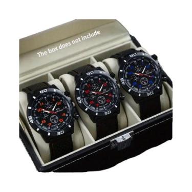 Imagem de Conjunto De Relógios De Quartzo Casuais Masculinos 3 Peças, Relógio An