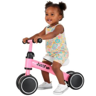 Imagem de Bicicleta De Equilíbrio Infantil Sem Pedal 4 Rodas Azul, Rosa, Vermelh