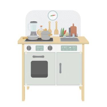 Imagem de Cozinha Infantil De Brinquedo Em Madeira Members Mark 6pçs Madeira E V