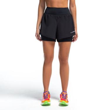 Imagem de Shorts Ultra 2 em 1 Olympikus Feminino, Preto, G