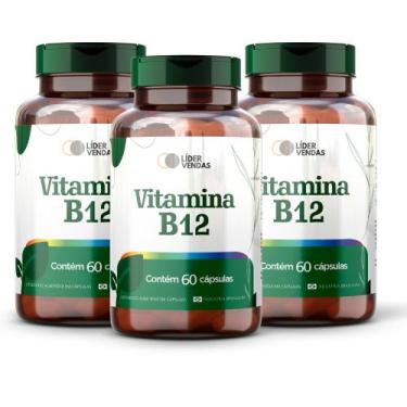 Imagem de Vitamina B12 500mg - 60 Cápsulas  Cianocobalamina  Suporte para Energi
