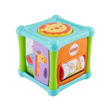 Imagem de Fisher Price Infantil Cubo Animaizinhos Divertidos - Mattel, Azul