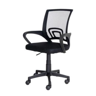 Imagem de Cadeira De Escritório Basic Diretor Estofado Tela Mesh Base Giratória 