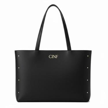Imagem de Bolsa Sacola Grande De Ombro Feminina Alça Resistente - CINF, Preto